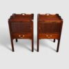 Pair of mahogany tray top bedsides