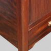 Pair of mahogany tray top bedsides leg