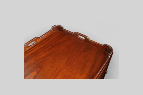 Pair of mahogany tray top bedsides top