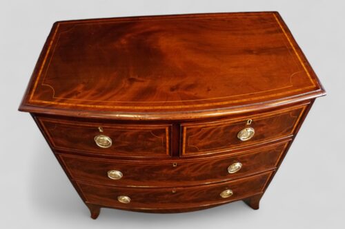 Small Georgian inlaid bow chest top