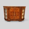 Victorian inlaid walnut credenza