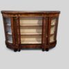 Victorian inlaid walnut credenza interior