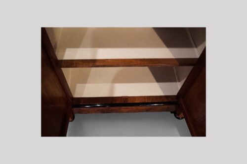Victorian inlaid walnut credenza interior lining