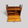 Victorian inlaid walnut drinks cabinet interior