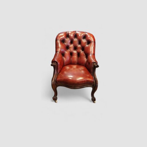 Victorian mahogany library reading chair