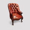 Victorian mahogany library reading chair