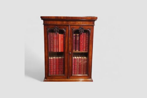 William IV mahogany collectors estate cabinet bookcase top