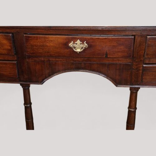 19thc oak pot board dresser arch