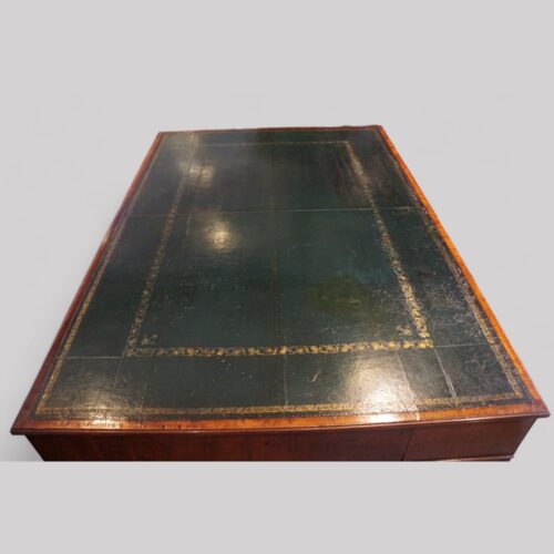 Georgian mahogany partners desk leather
