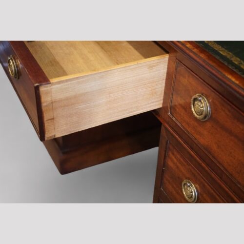 Georgian mahogany partners desk linings