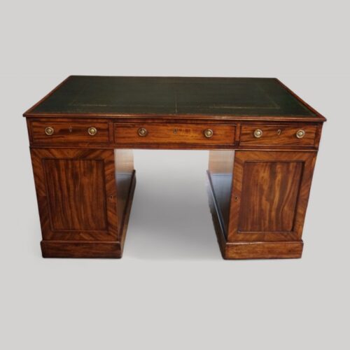 Georgian mahogany partners desk rear