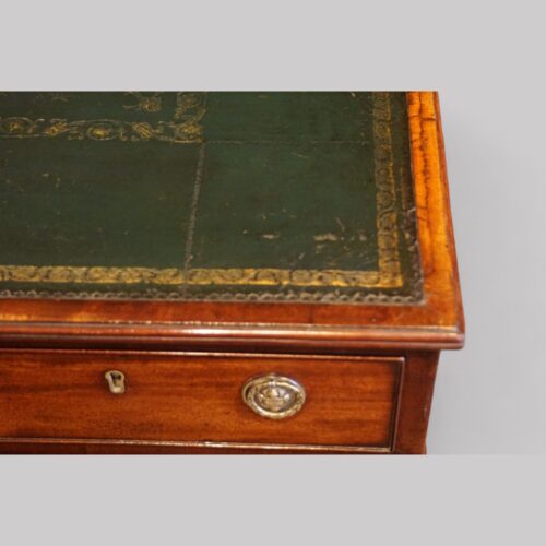 Georgian mahogany partners desk top corner