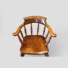 Pair of Edwardian captains chairs elm seat