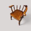 Pair of Edwardian captains chairs seat view