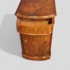 Pair of Victorian burr walnut bedside chests drawer open