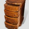 Pair of Victorian burr walnut bedside chests drawers open