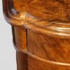 Pair of Victorian burr walnut bedside chests top corner