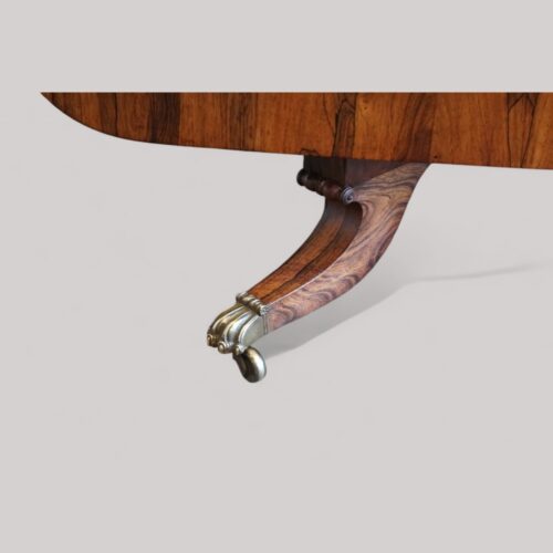 Regency rosewood breakfast table leg side
