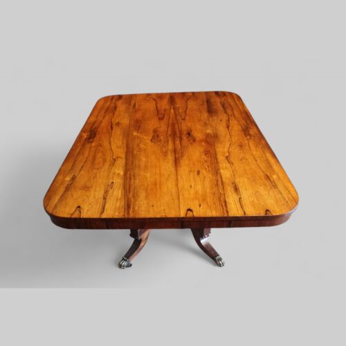 Regency rosewood breakfast table top end view