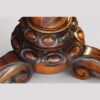 Victorian walnut circular dining table collar