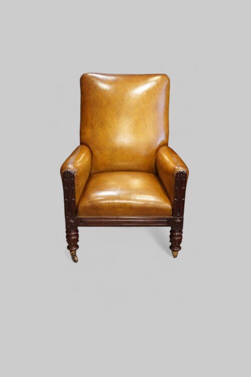 William IV mahogany library chair