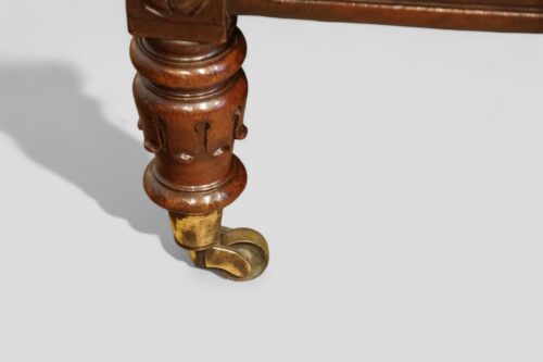 William IV mahogany library chair leg detail