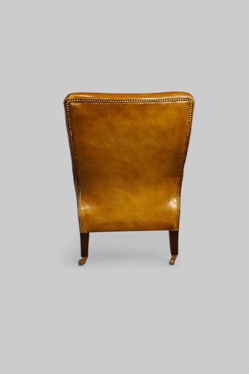 William IV mahogany library chair rear