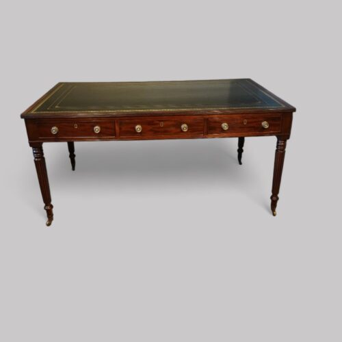 19thc mahogany partners writing table front