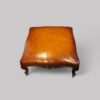 Large Victorian leather stool seat