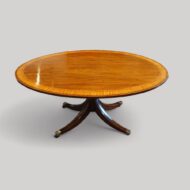 Oval mahogany cross banded dining table