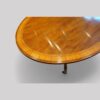 Oval mahogany cross banded dining table top end