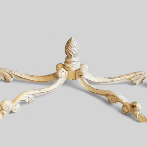 Pair of French console tables finial