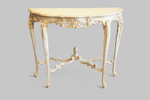 Pair of French console tables front