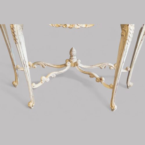 Pair of French console tables stretchers