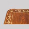 Regency brass inlaid library table brass inlay detail