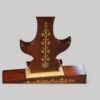 Regency brass inlaid library table support detail