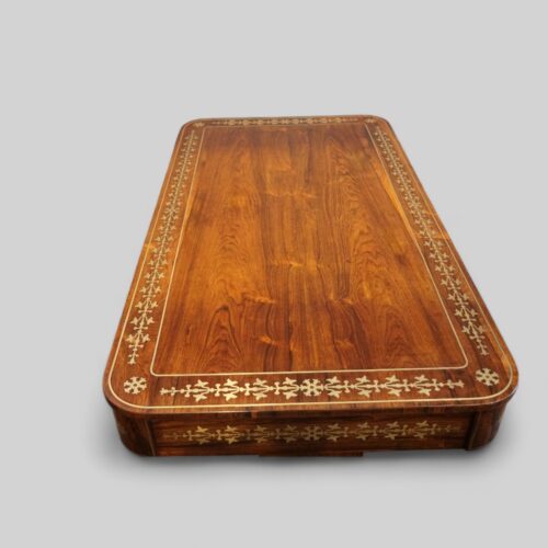 Regency brass inlaid library table top inlay
