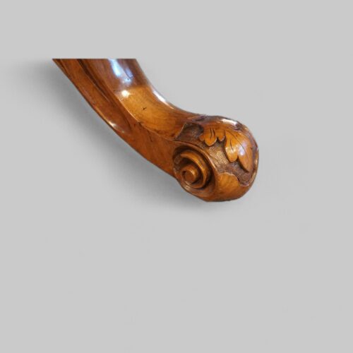 Victorian burr walnut coffee table carved toes