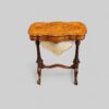 Victorian inlaid walnut sewing table