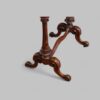 Victorian inlaid walnut sewing table end support