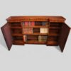 William IV mahogany breakfront bookcase interior cupboards