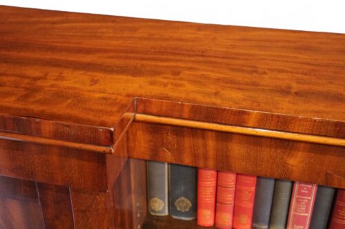 William IV mahogany breakfront bookcase top breakfront