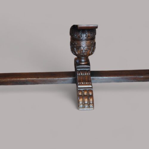 16 seat oak refectory drawleaf bulbous column