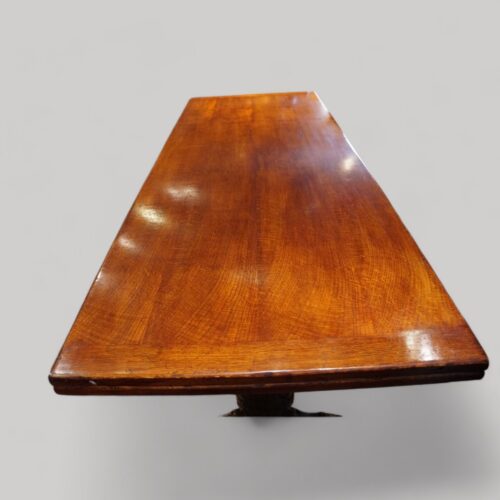 16 seat oak refectory drawleaf top