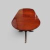 Antique 3 pillar dining table end view