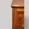Pair Edwardian inlaid bedside cabinets door frame