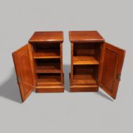 Pair Edwardian inlaid bedside cabinets interiors