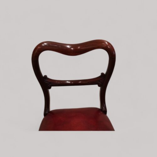 Set of 8 mahogany George IV chairs back detail