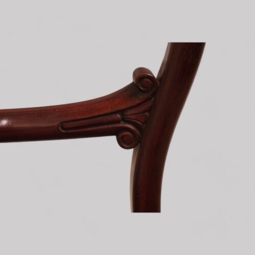 Set of 8 mahogany George IV chairs carving back rail