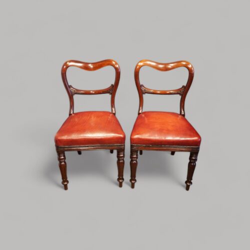 Set of 8 mahogany George IV chairs pair